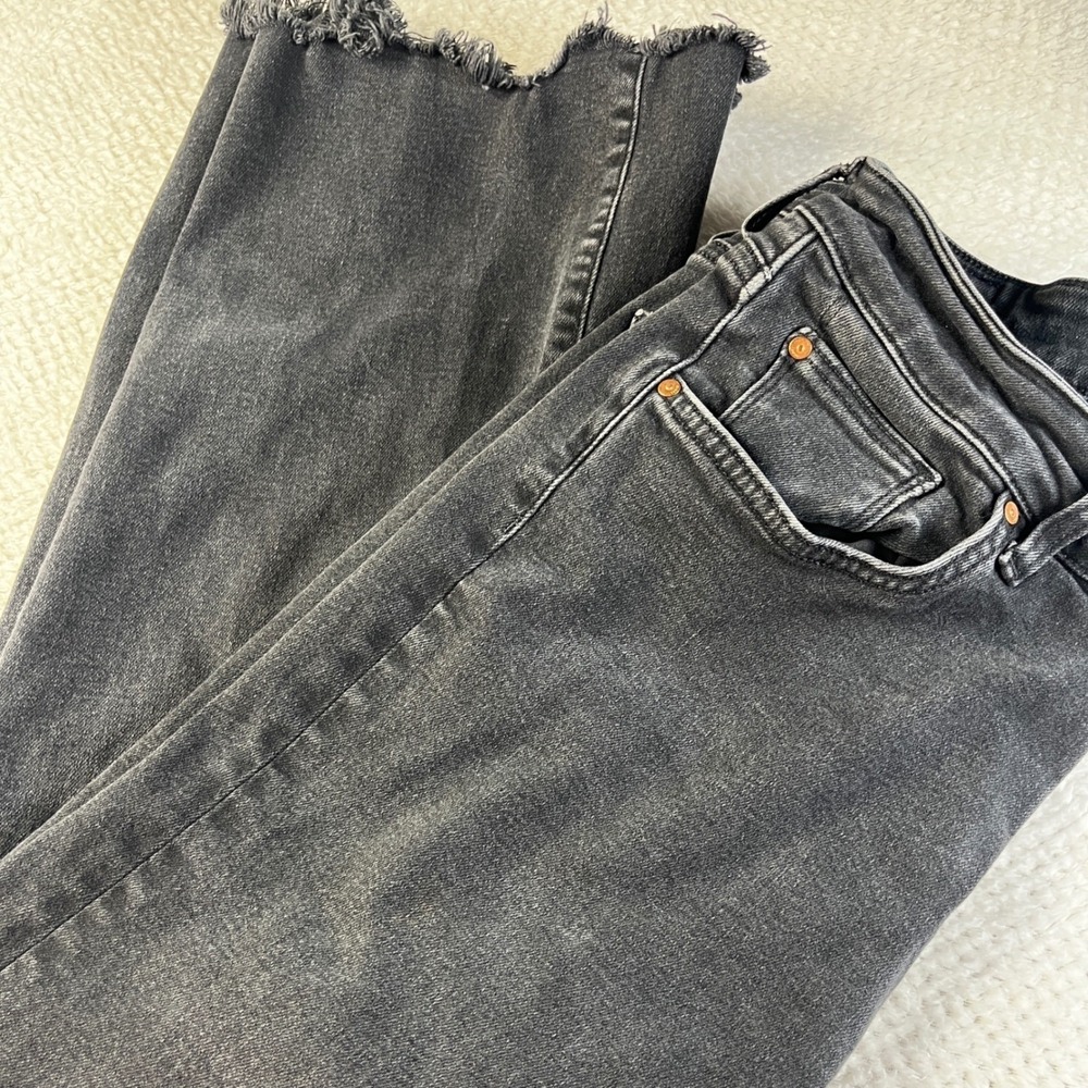 Mavi Anika Washed Black Raw Hem Organic Cotton Blend Jeans 30x25 M100488-84787
